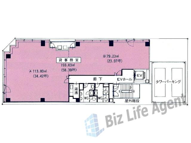 セプトン丸の内ビルの平面図