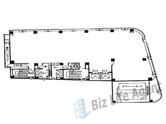 名駅錦橋ビルの平面図