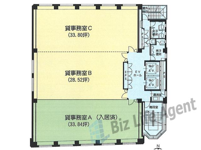 桜通ビルの平面図