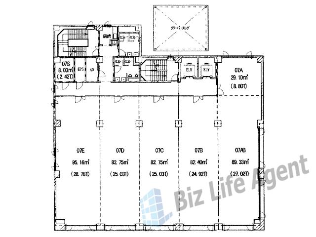 ＡＩＧ名古屋ビルの平面図