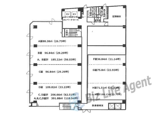 三井神戸ビルの平面図