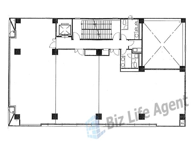 神戸磯上ビルの平面図