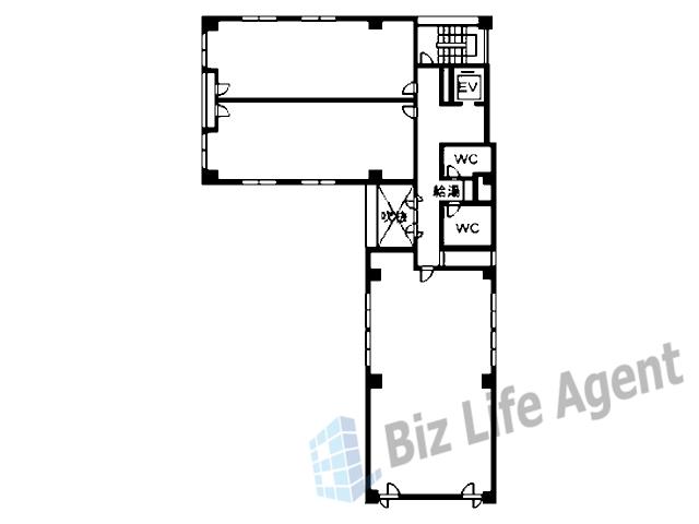 福田ビルの平面図