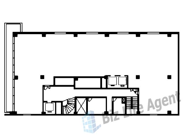 中西ビルの平面図