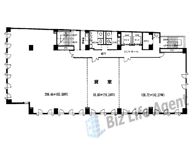 本町太平ビルの平面図