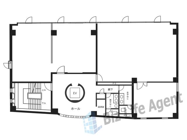 公冠ビルの平面図