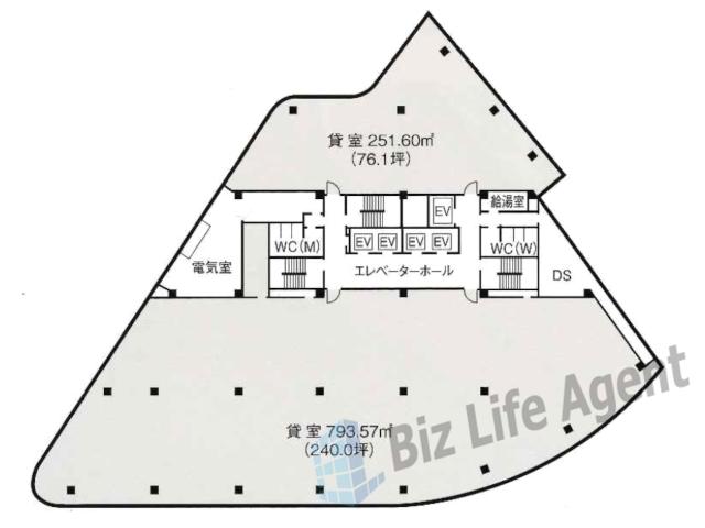東阪急ビルの平面図