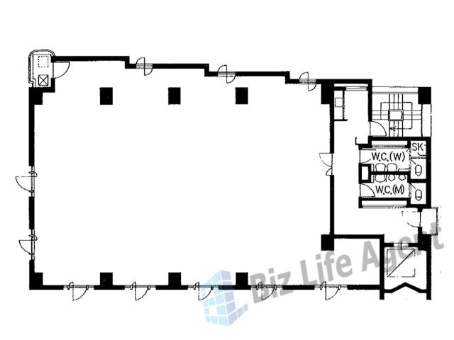 扇町トラストビルの平面図