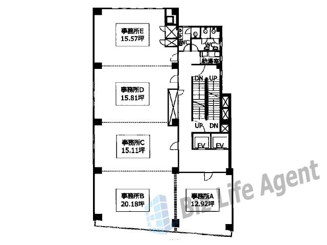 梅田辰巳ビルの平面図