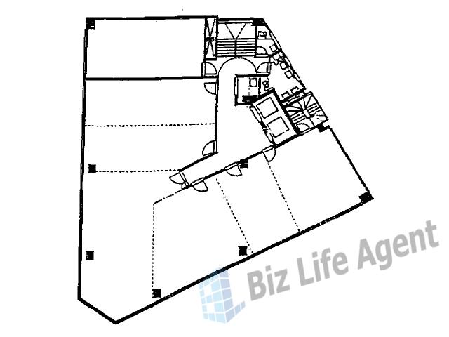 中津明大ビルの平面図