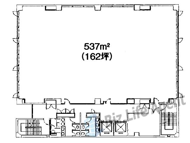 甲府ニッセイスカイビルの平面図
