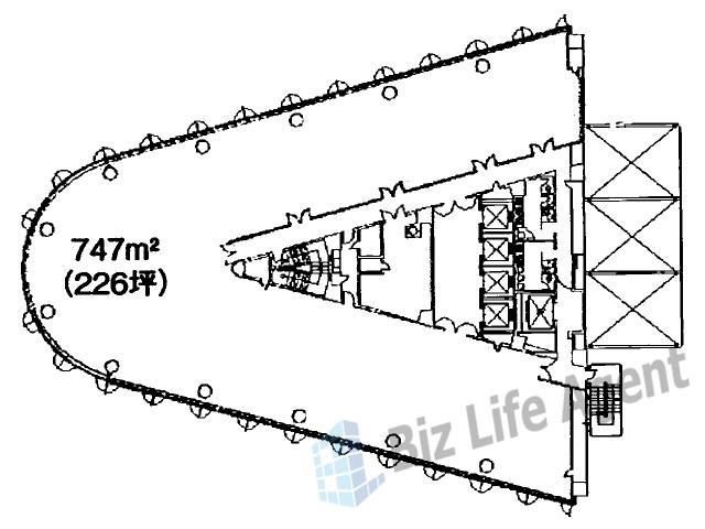 ニッセイ新大阪南口ビルの平面図