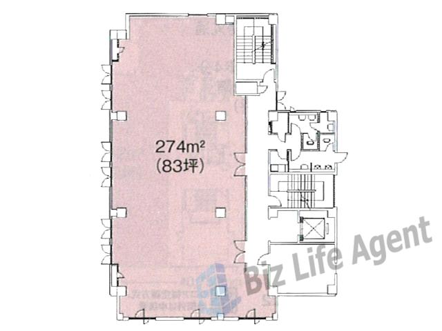 日本生命京都三条ビルの平面図