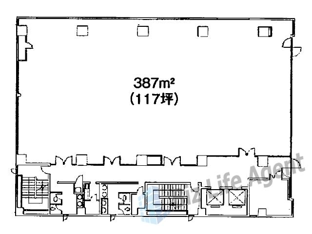 大津商中三楽ビルの平面図