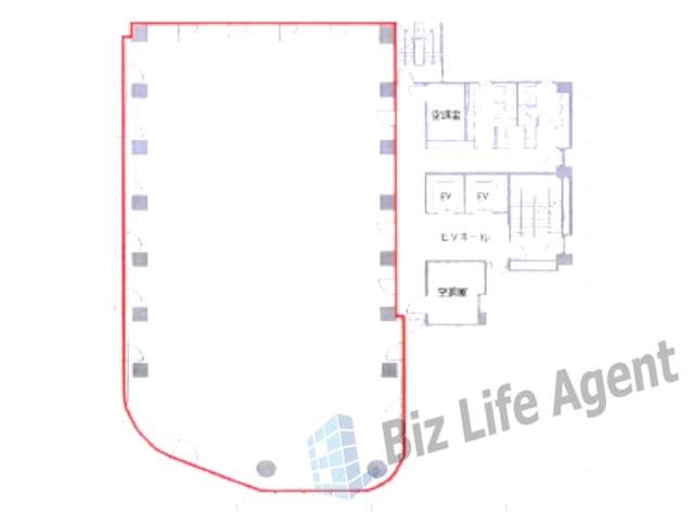 難波室町ビルの平面図