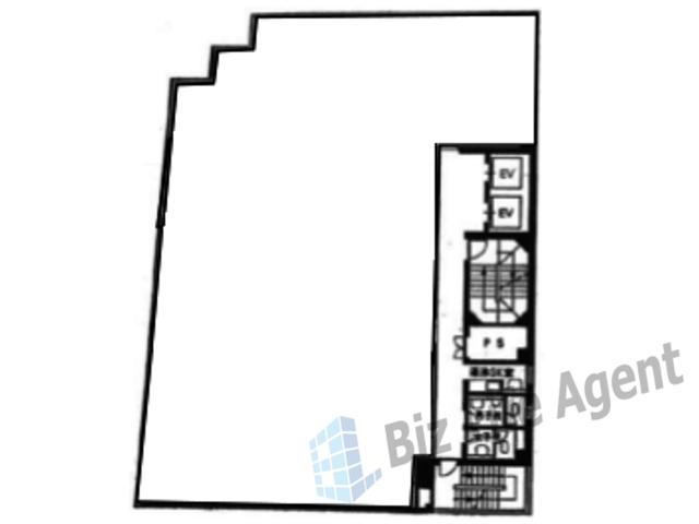本町産金ビルの平面図