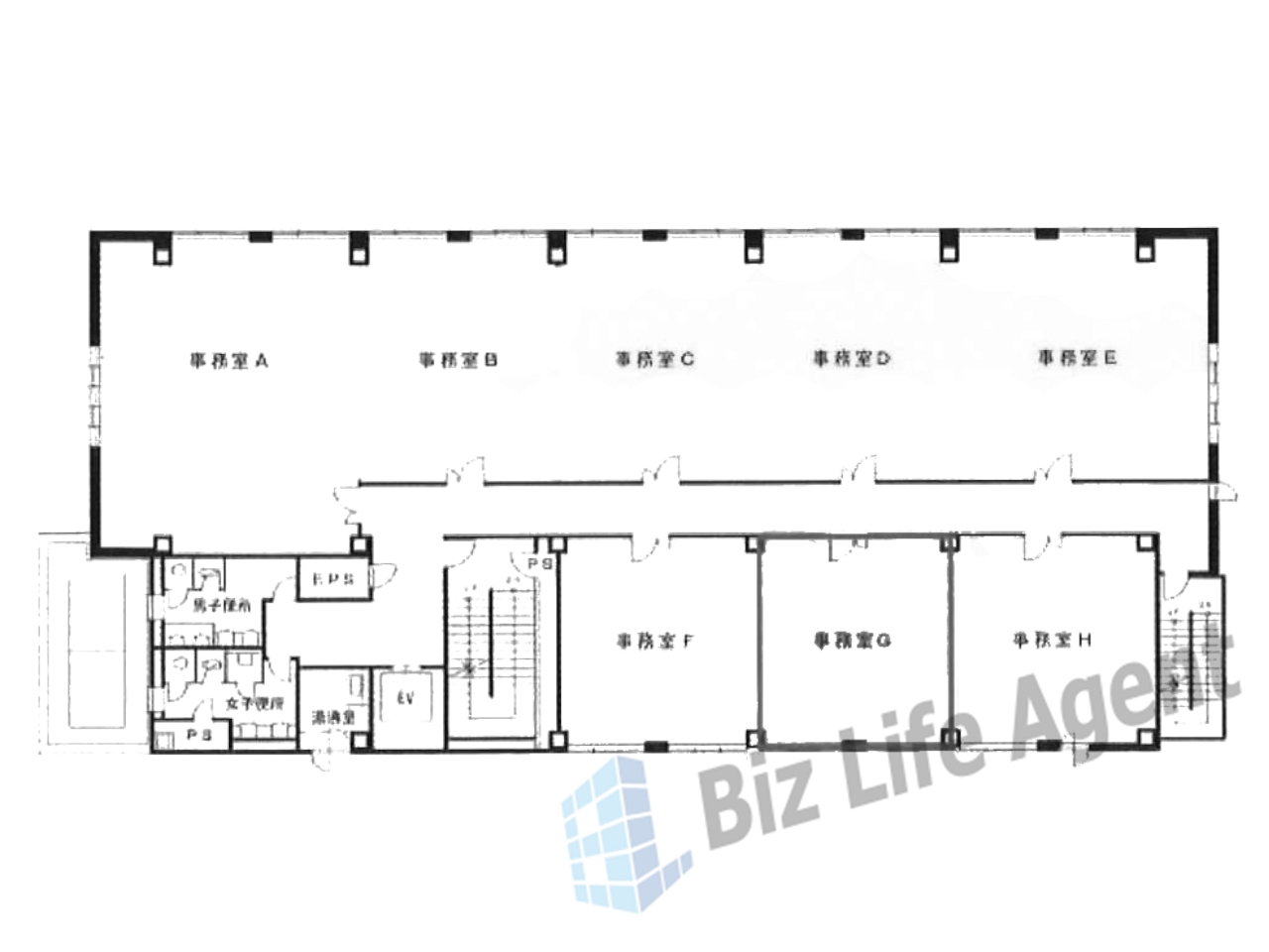 三交伊勢ビルの平面図