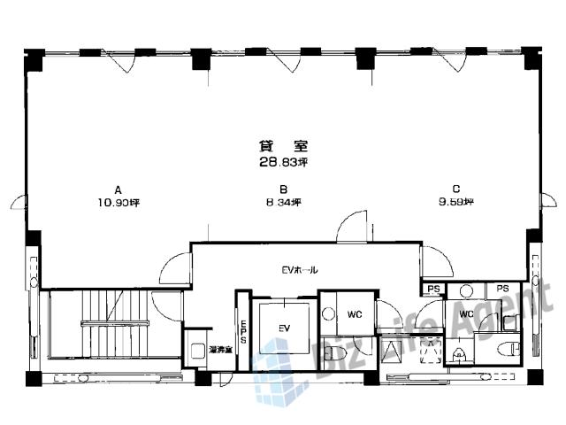 ＭＦ南森町２ビル(エムエフ南森町２ビル）の平面図