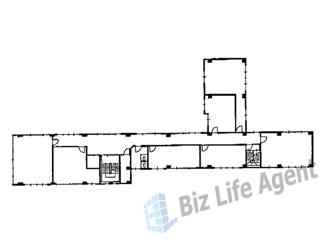 三洋六角ビルの平面図