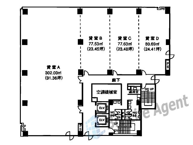 大津第一生命ビルディングの平面図