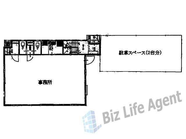 天満三丁目店舗事務所の平面図