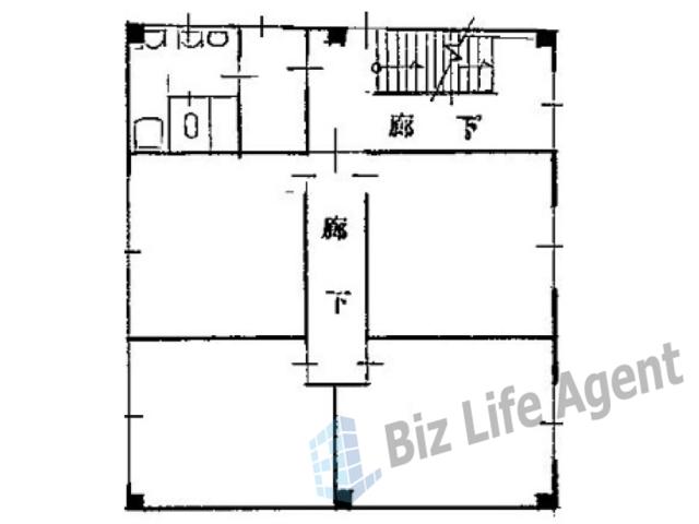 日宝高麗橋ビルの平面図