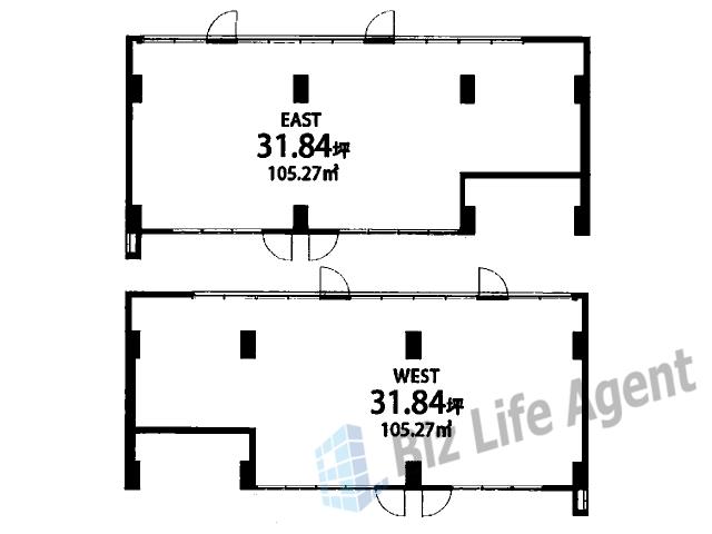 セイワ南堀江リバーレジデンスWESTビル(セイワ南堀リバーレジデンスウエストビル)の平面図