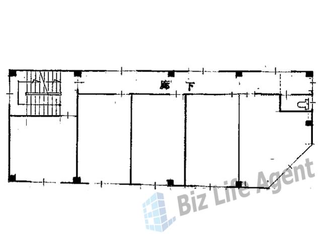 日宝ホワイトビルの平面図