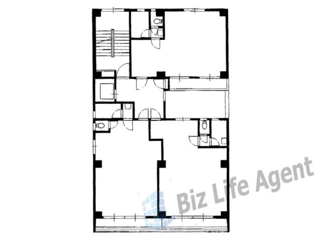 中西ビルの平面図