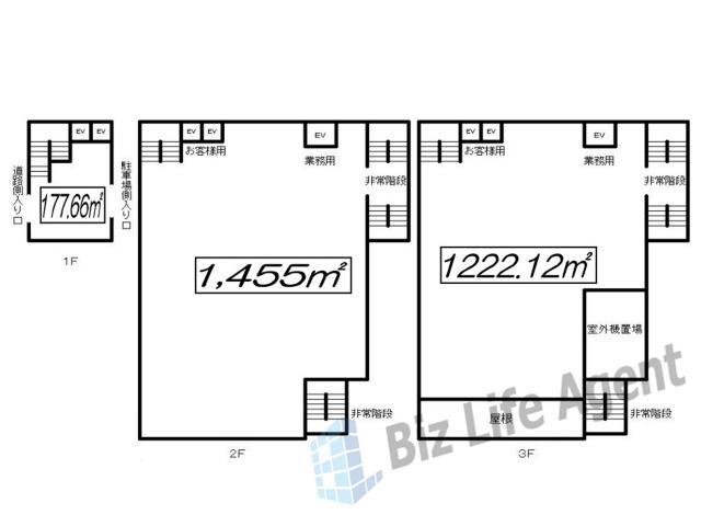 南生駒 貸テナントの平面図