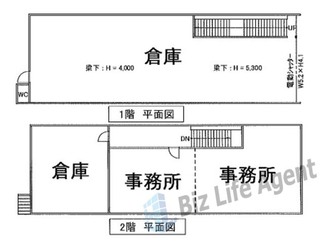イマス南恩加島事務所・作業所・倉庫の平面図