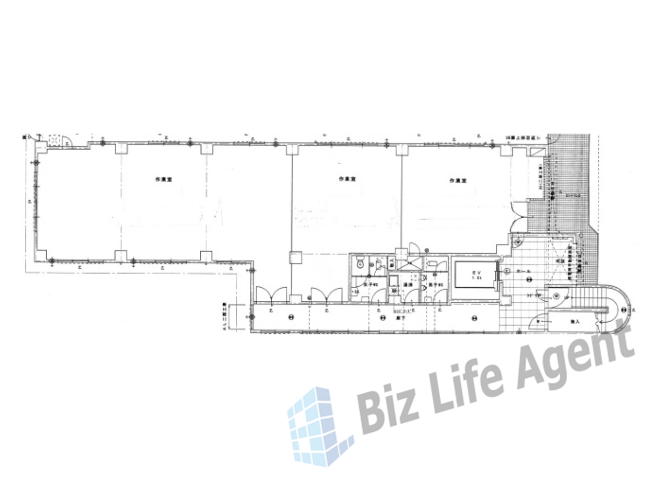 巨人ビル南館の平面図