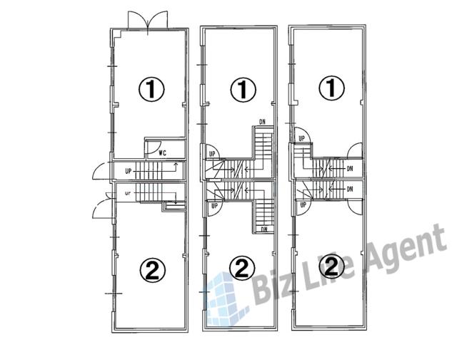 日宝北安堂寺橋ビルの平面図