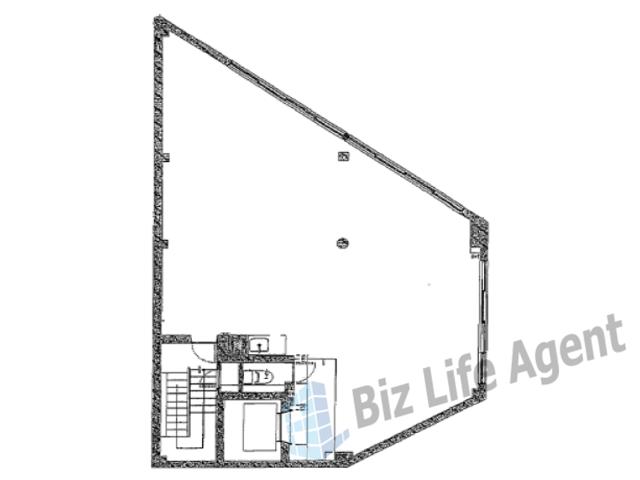 桜の町ビルの平面図