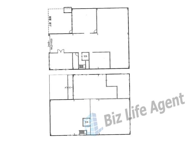 八尾市太田新町7丁目倉庫・工場の平面図
