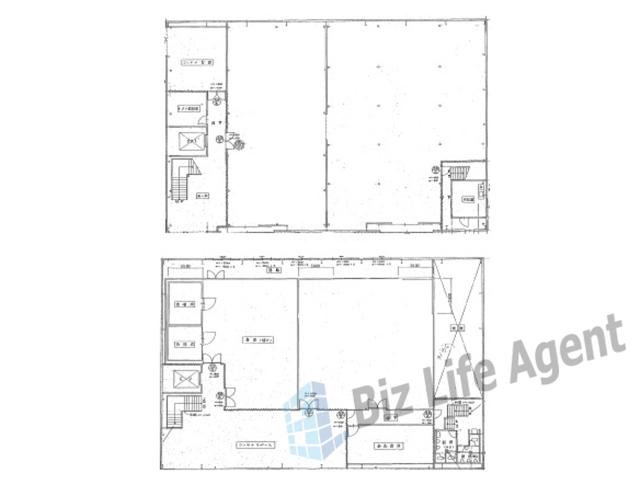 平野区平野馬場倉庫の平面図