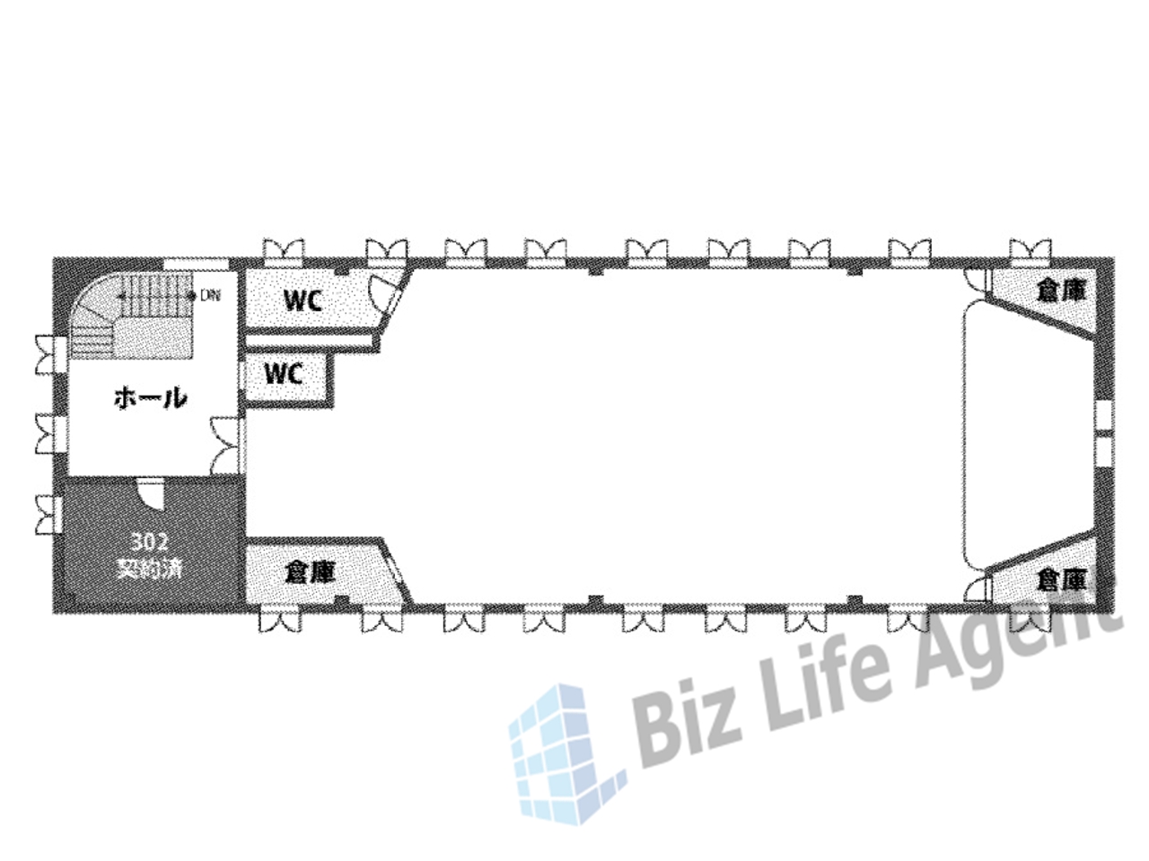 フロリアート枚方Ｂビルの平面図
