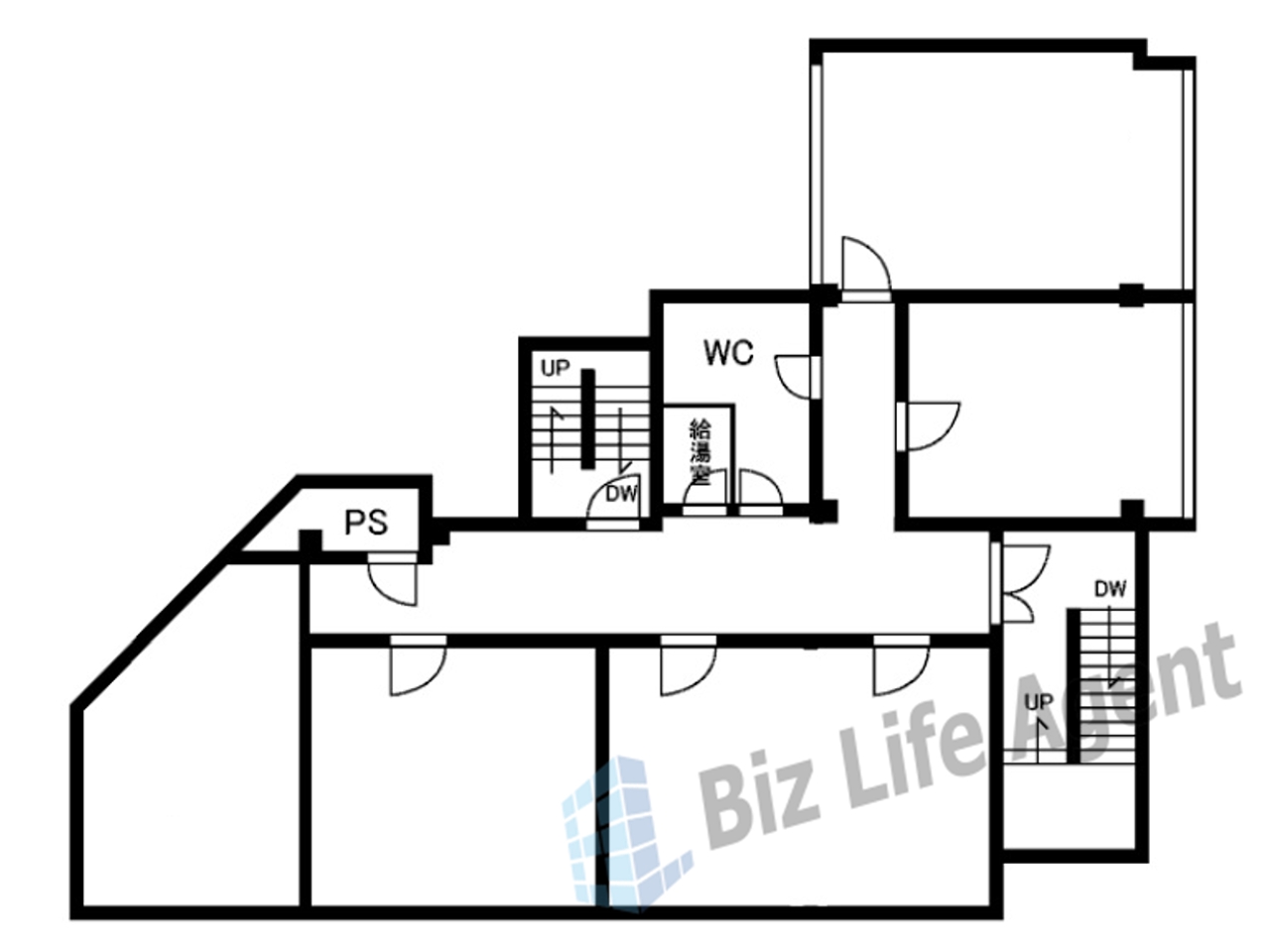 青果センタービルの平面図