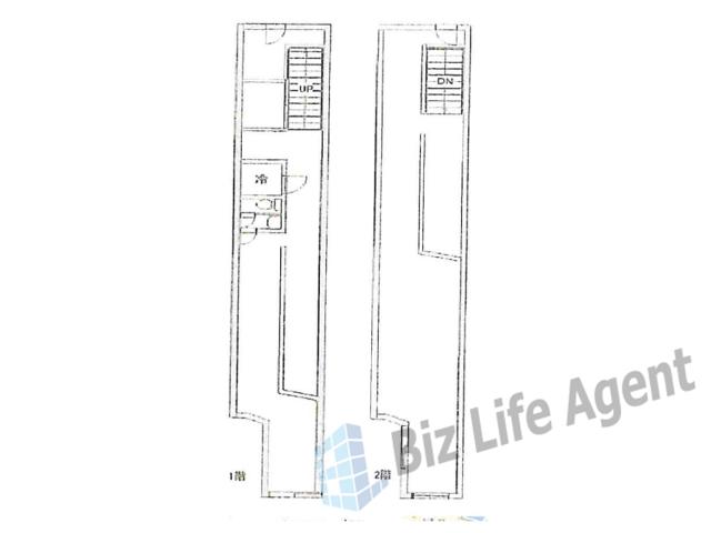 尼崎中央商店街内一棟ビルの平面図
