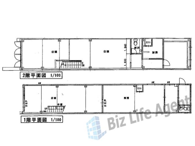 日宝大宝寺テラスビルの平面図