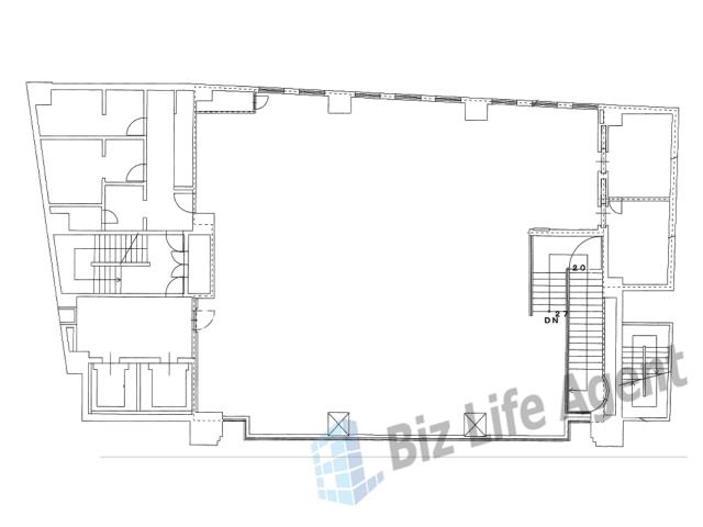 関包スチールビルの平面図