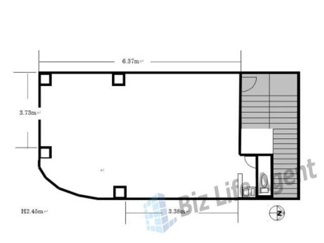靭本町コージービルの平面図