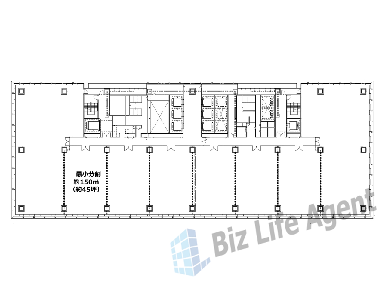 神戸市役所本庁舎2号館再整備事業の平面図