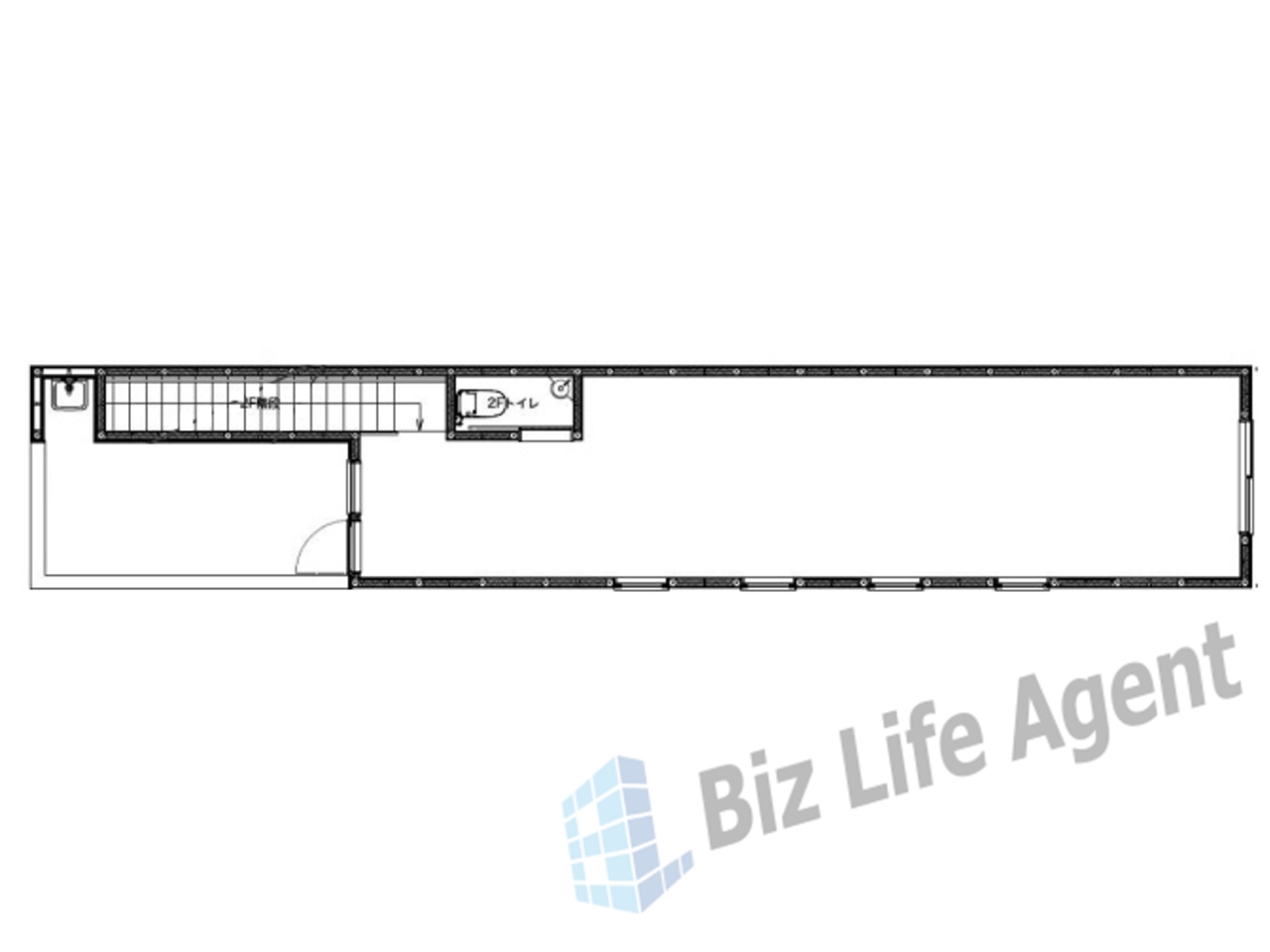 今里駅前店舗の平面図