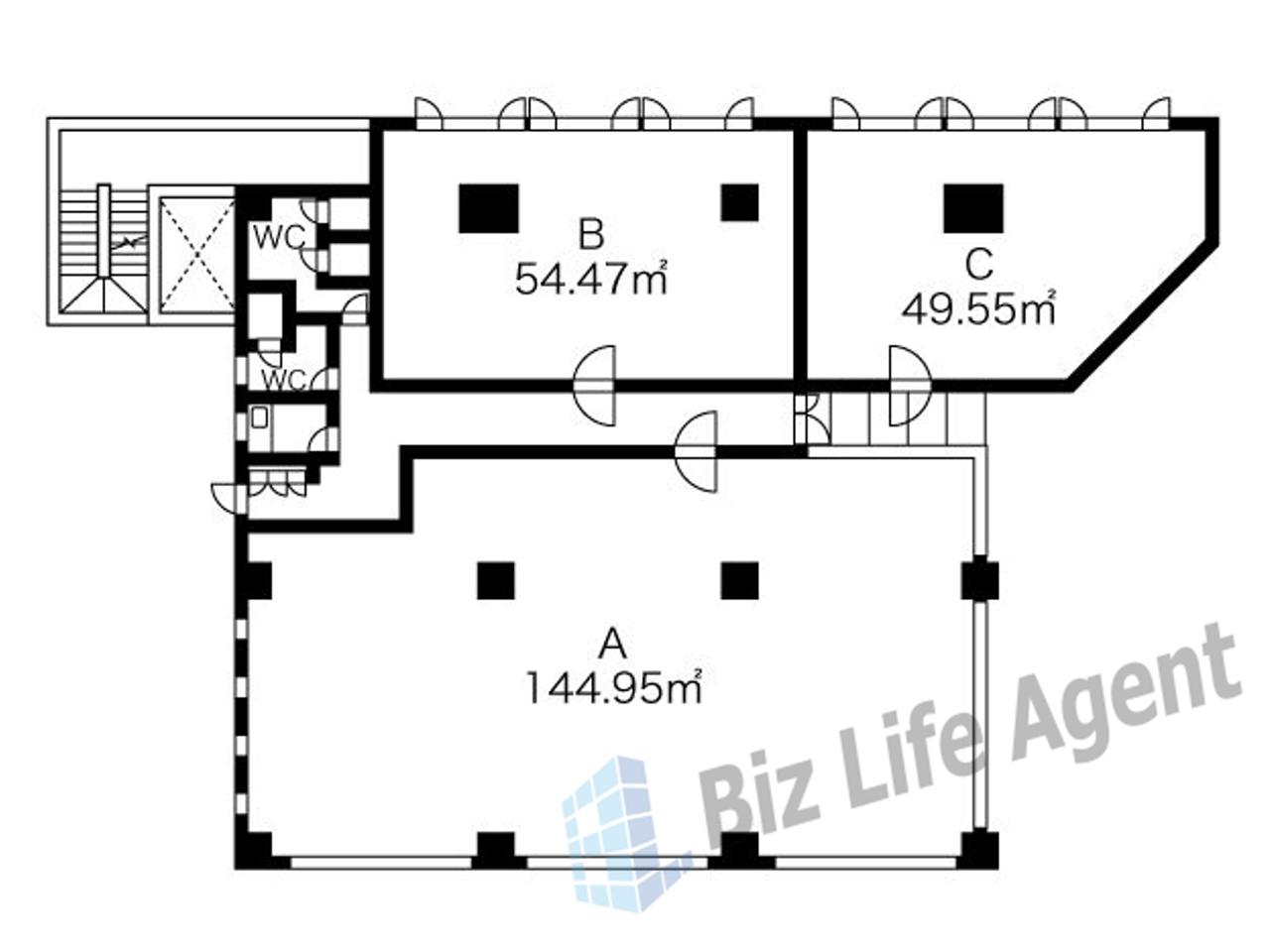 大昂ビルⅠ(大昂ビルワン)の平面図