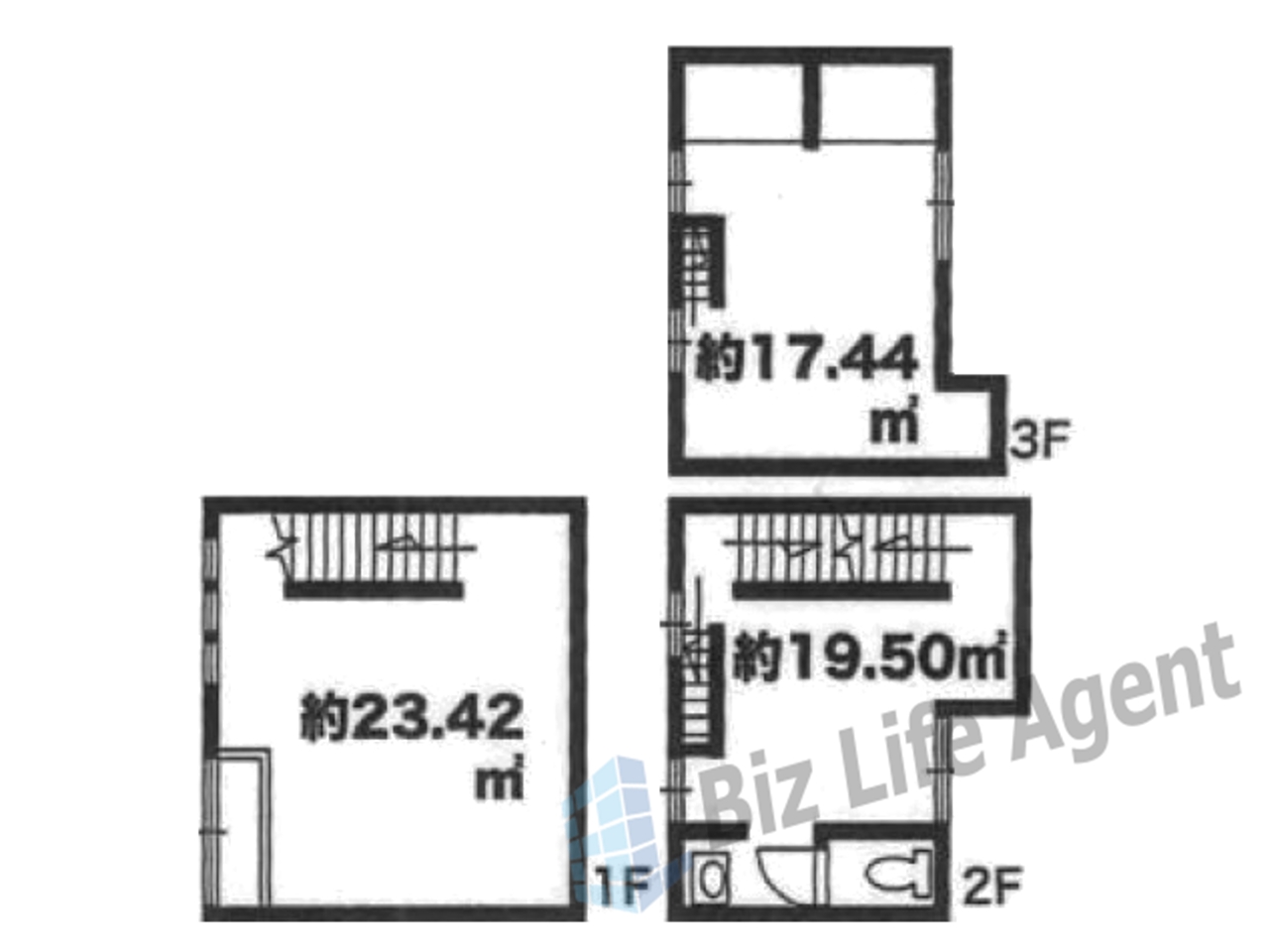 聖護院山王町店舗事務所の平面図