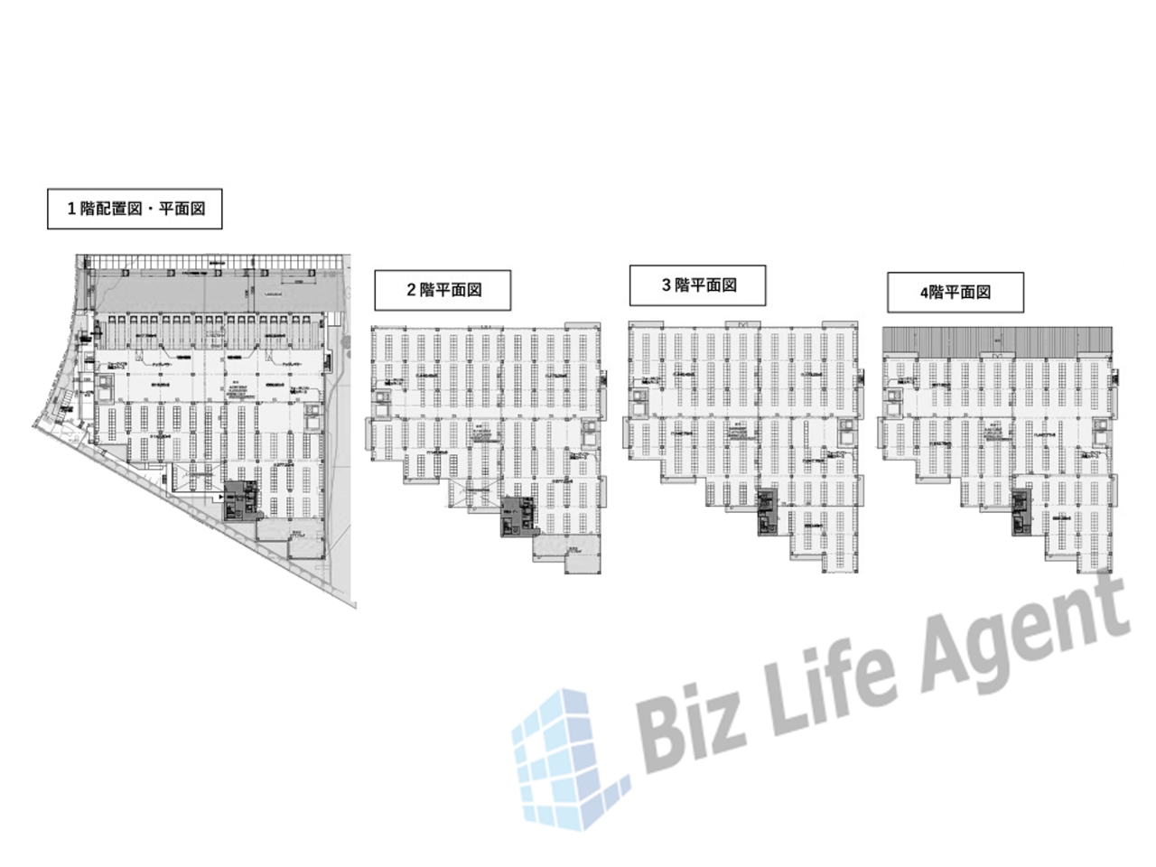 神戸市北区鹿の子台ドライ物流倉庫の平面図