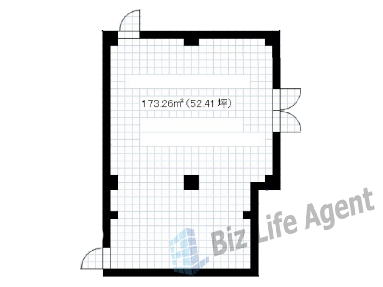 パティオ加賀屋　北棟の平面図
