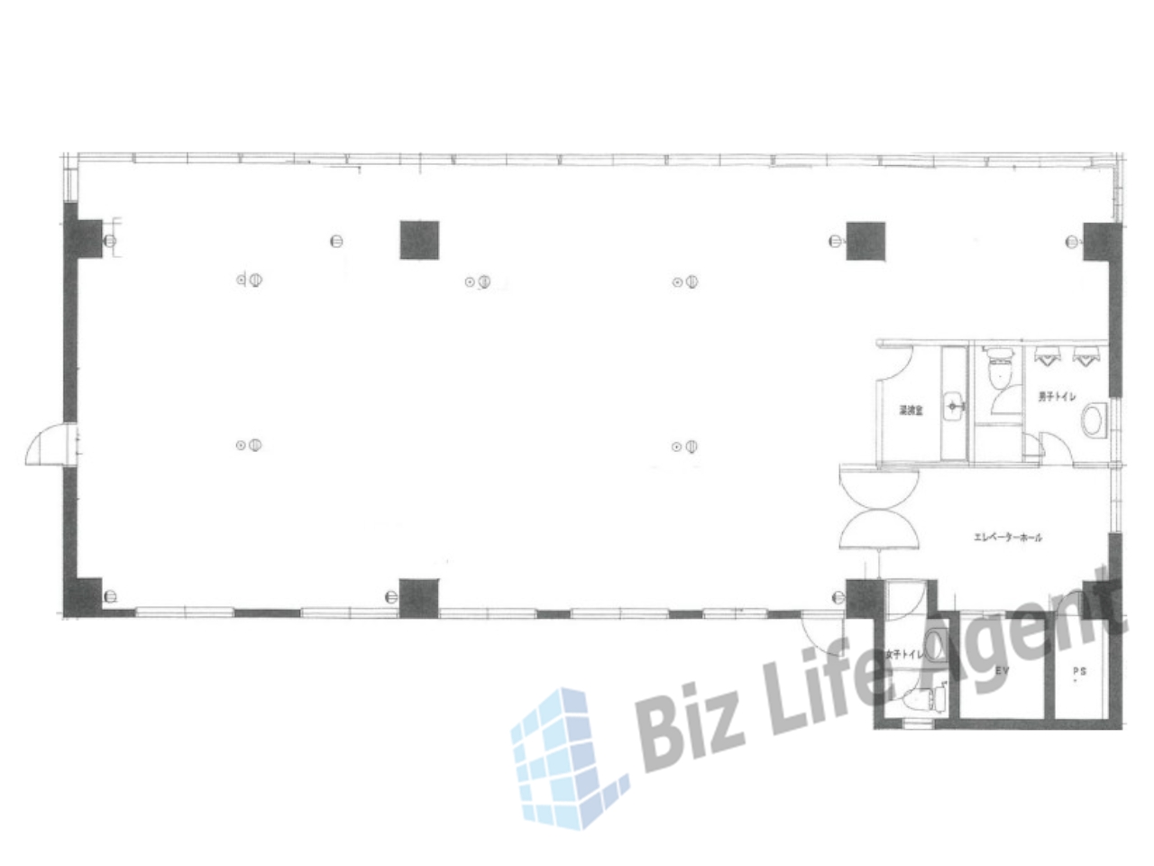 安田ビル2号館の平面図