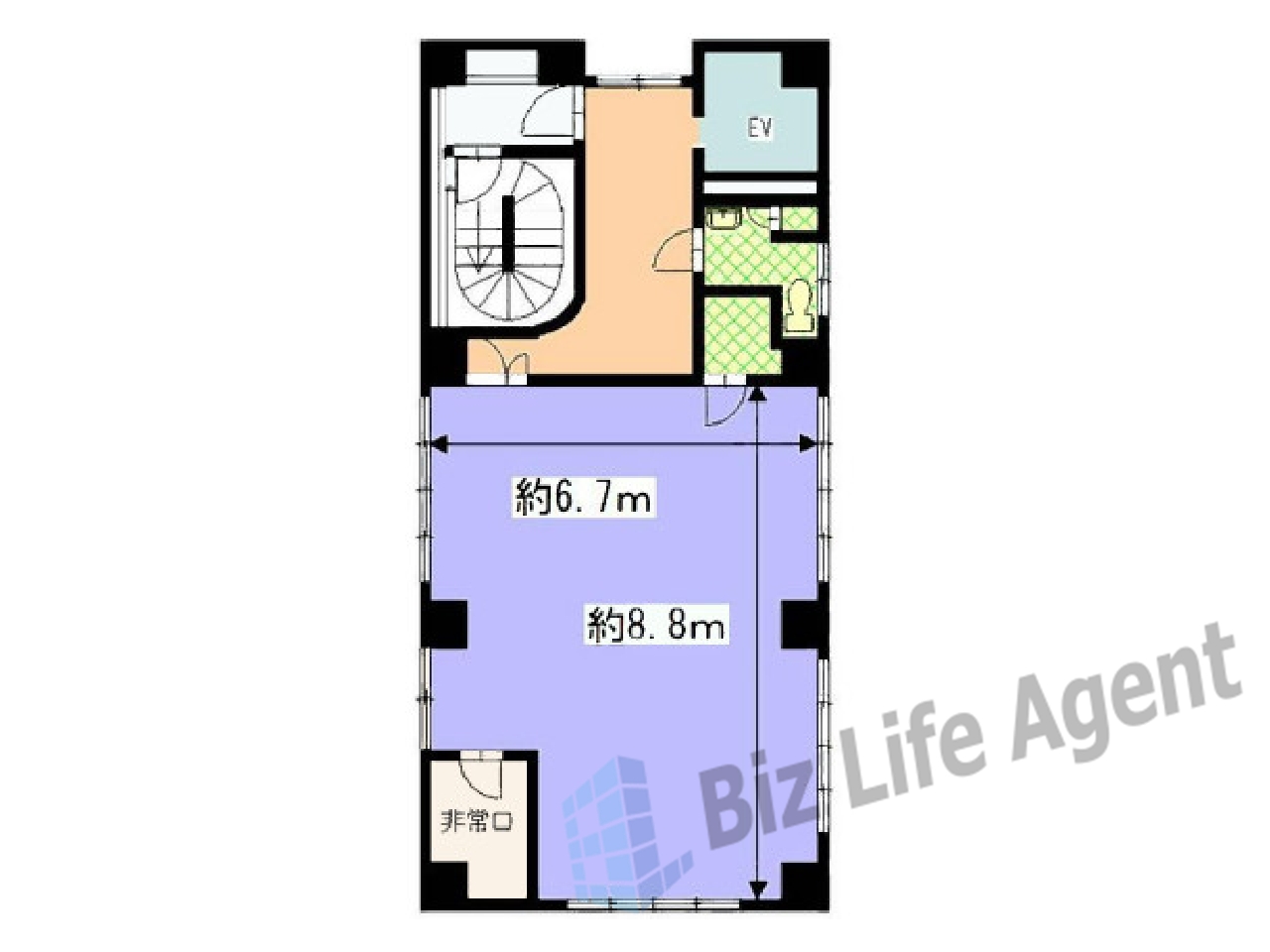 PCO四日市駅前の平面図